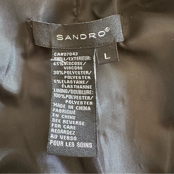 SANDRO Elegant Peplum Hem Blazer - Picture 8 of 10